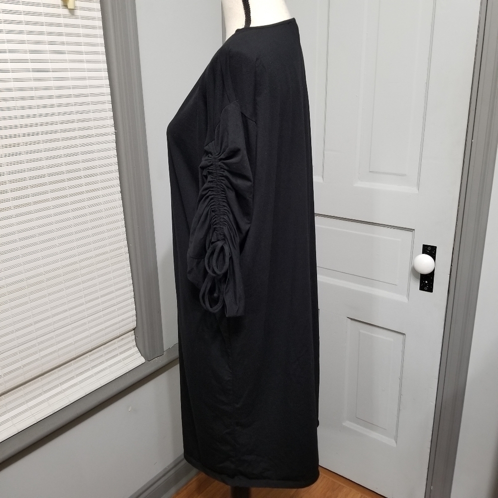 Eloquii Cinched Sleeve Easy Tee Dress - Picture 2 of 8